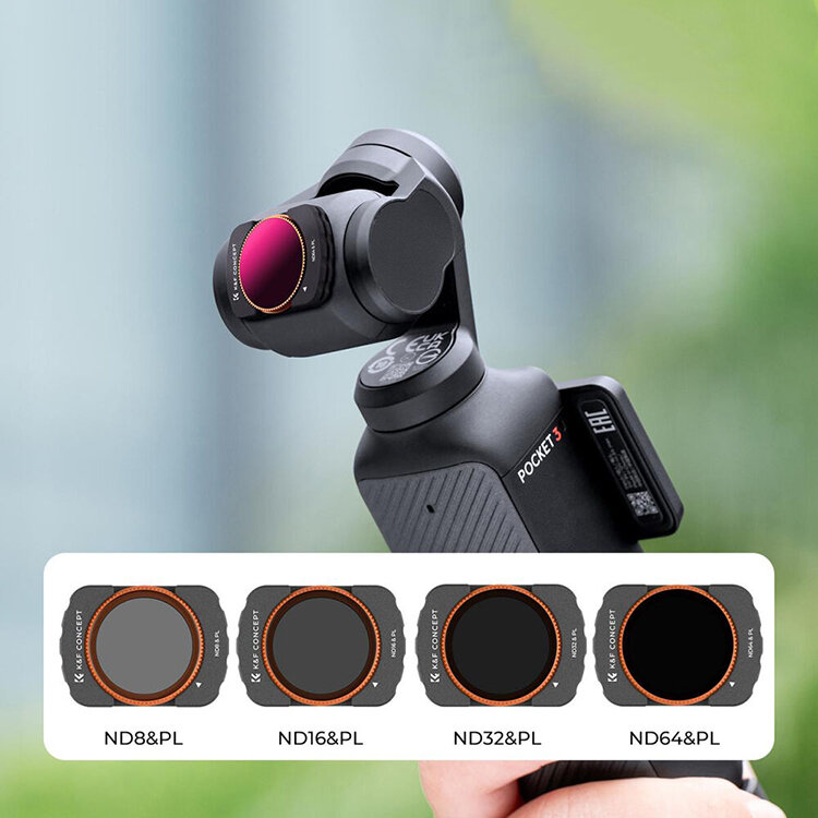 Комплект светофильтров K&F Concept ND/PL для DJI Osmo Pocket 3 (4шт) SKU.2092
Комплект светофильтров K&F Concept ND/PL для DJI Osmo Pocket 3 (4шт) SKU.2092