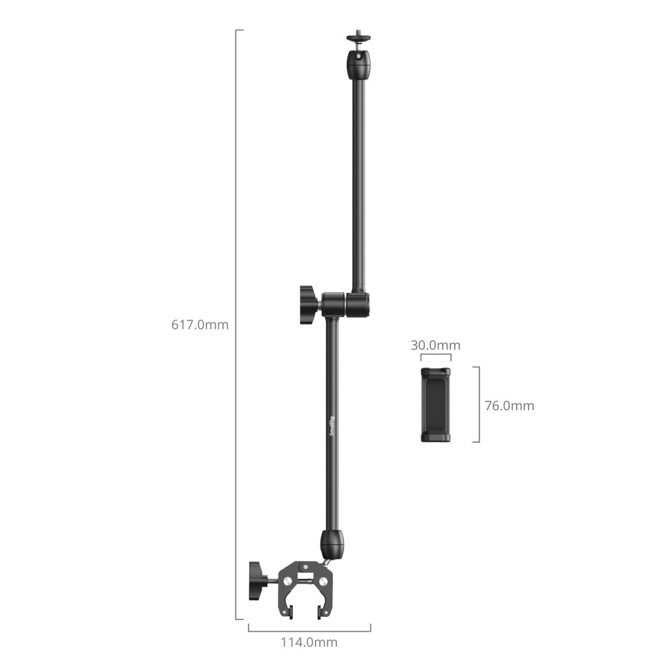 Magic Arm SmallRig 5624 с зажимом Crab Clamp 55см
Magic Arm SmallRig 5624 с зажимом Crab Clamp 55см