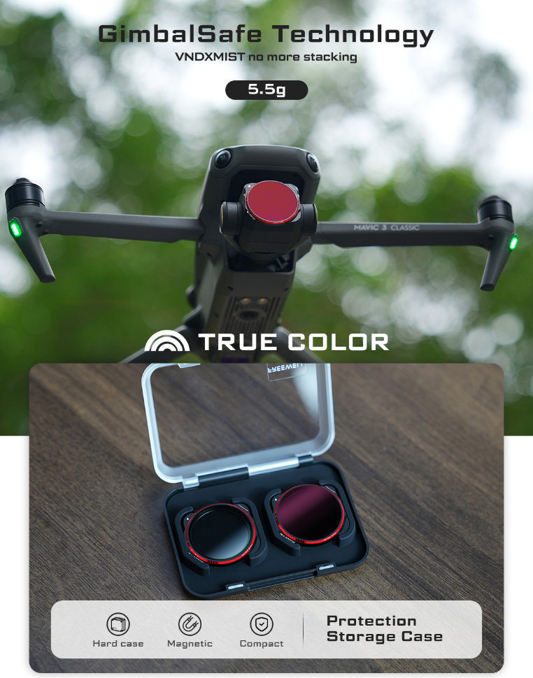 Комплект светофильтров Freewell True Color VNDxMIST для DJI Mavic 3 Classic (2шт) FW-M3C- VNDXMIST
Комплект светофильтров Freewell True Color VNDxMIST для DJI Mavic 3 Classic (2шт) FW-M3C- VNDXMIST