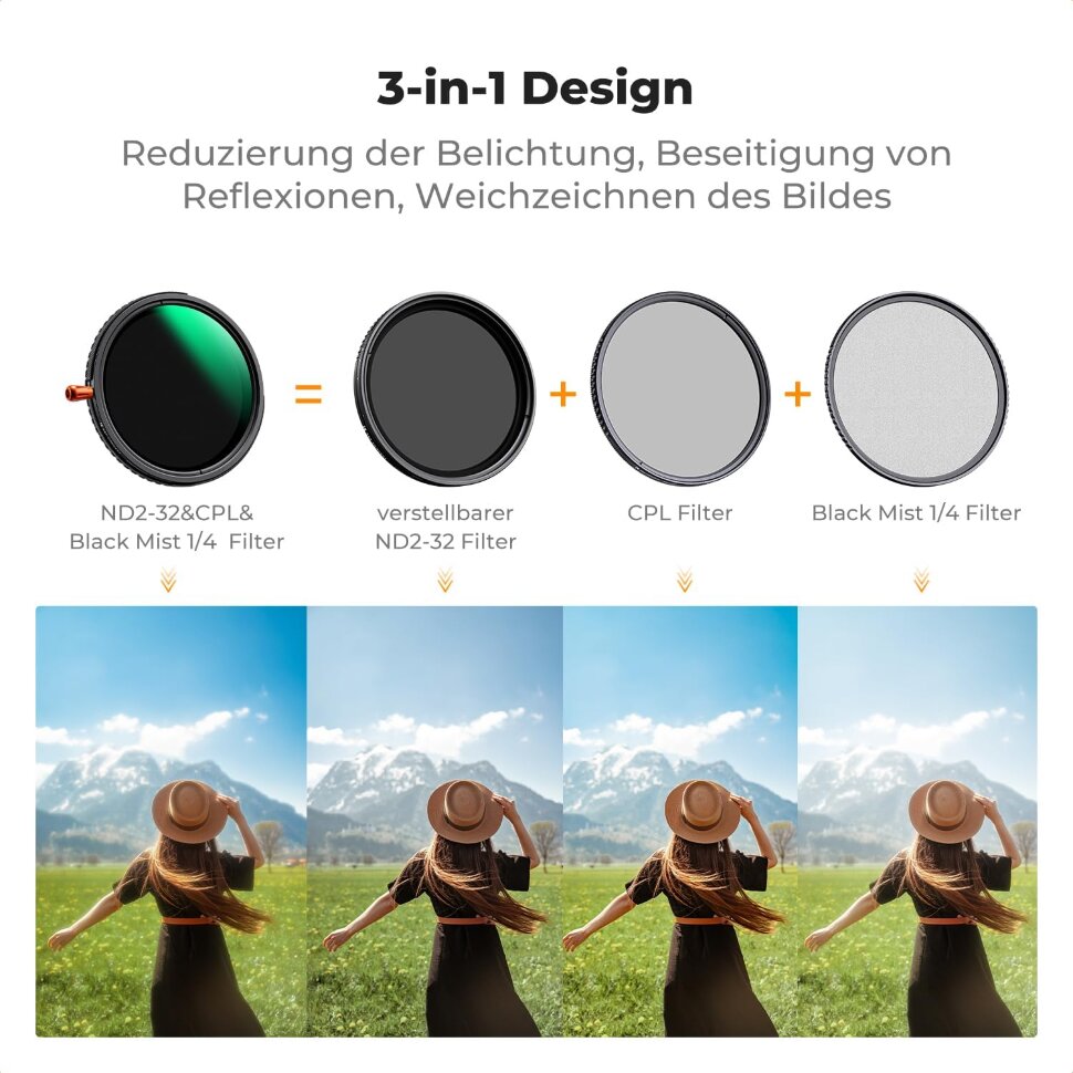 Светофильтр K&F Concept Nano-X CPL/ND2-32/Black Diffusion 1/4 49мм KF01.2920V2
Светофильтр K&F Concept Nano-X CPL/ND2-32/Black Diffusion 1/4 49мм KF01.2920V2