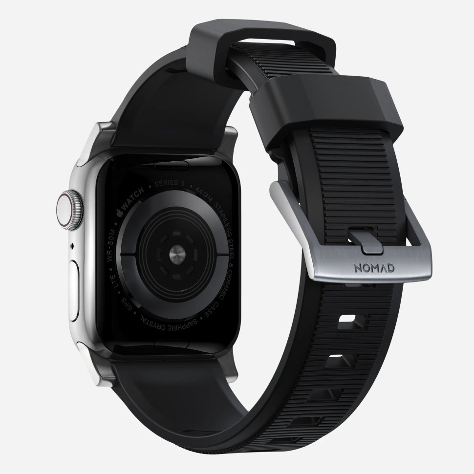 Ремешок Nomad Rugged Strap V.2 для Apple Watch 42/44 mm Черный с серебряной фурнитурой NM1A41SN00
Ремешок Nomad Rugged Strap V.2 для Apple Watch 42/44 mm Черный с серебряной фурнитурой NM1A41SN00