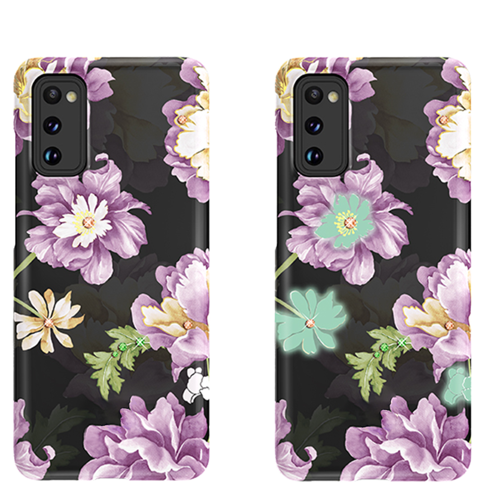 Чехол PQY Spring для Galaxy S20 Purple Flower 