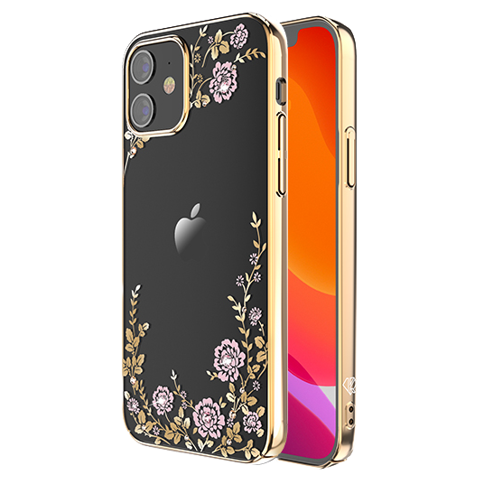 Чехол PQY Flora для iPhone 12 mini Золотой 
