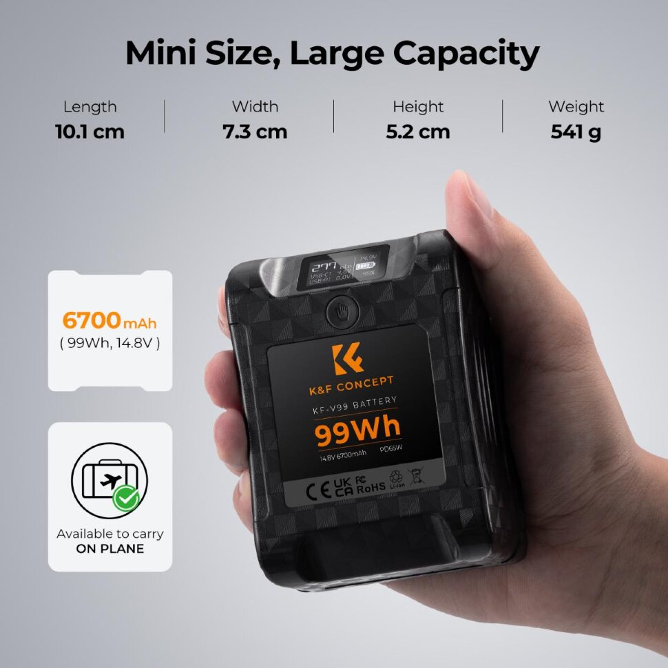 

Аккумулятор K&F Concept BP-VL99 V-mount 99Wh KF28.0024