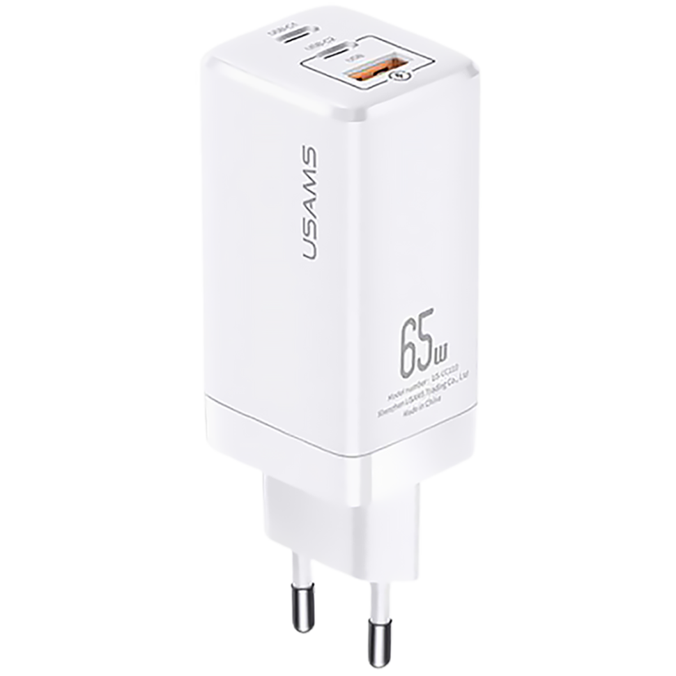 Сетевой адаптер USAMS US-CC110 T33 65W GaN Белый 
