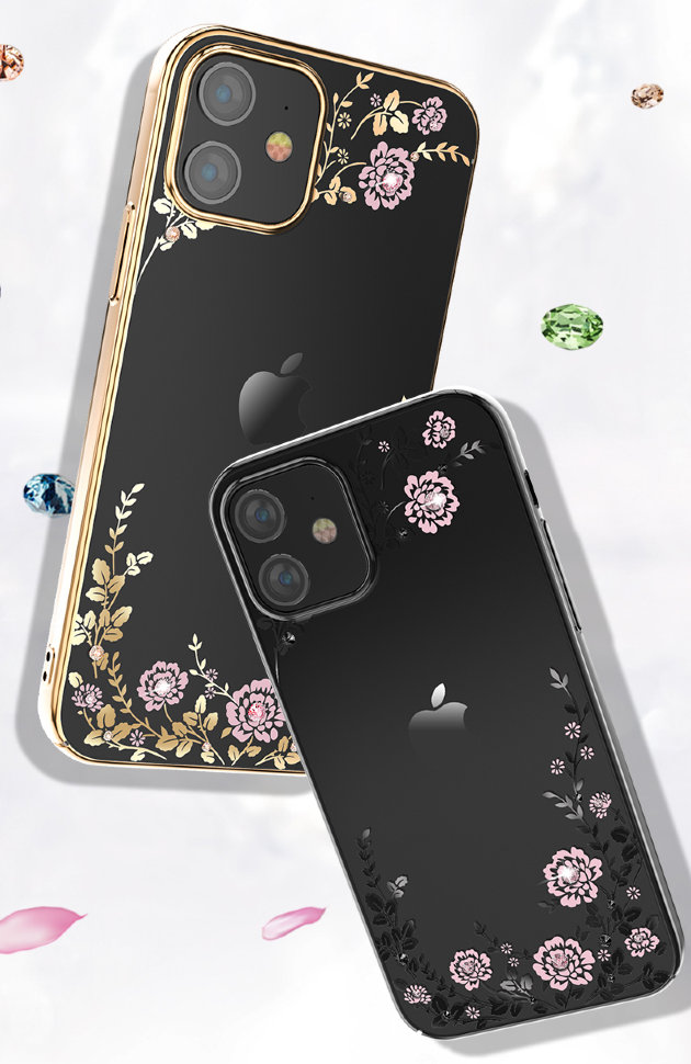 

Чехол PQY Flora для iPhone 12 mini Чёрный Kingxbar IP 12 5.4