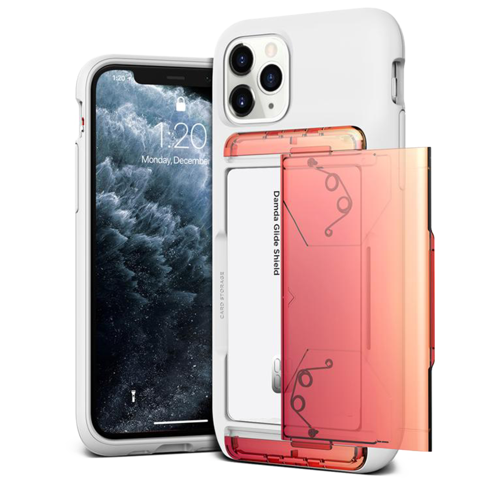 Чехол VRS Design Damda Glide Shield для iPhone 11 Pro White Yellow - Peach 