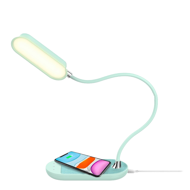 Лампа настольная Momax Q.LED Flex с беспроводной зарядкой Голубая 