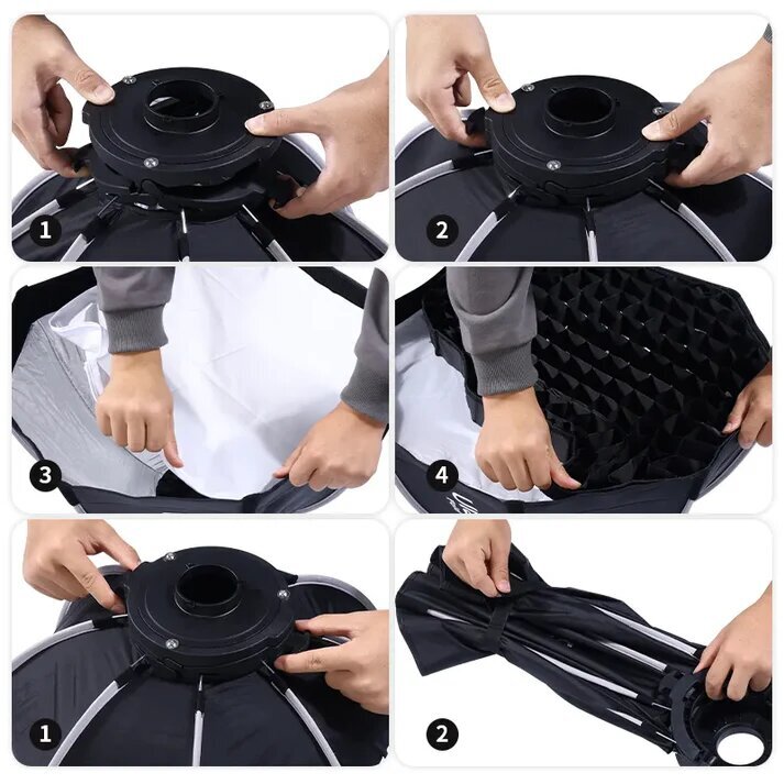 Софтбокс Ulanzi Fold DS60 Mini Bowens с сотами L068