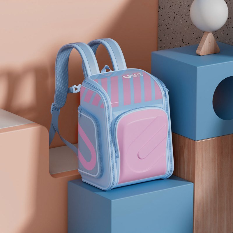

Рюкзак школьный UBOT Full-open Suspension Spine Protection Schoolbag 18L Оранжевый/бежевый UB021