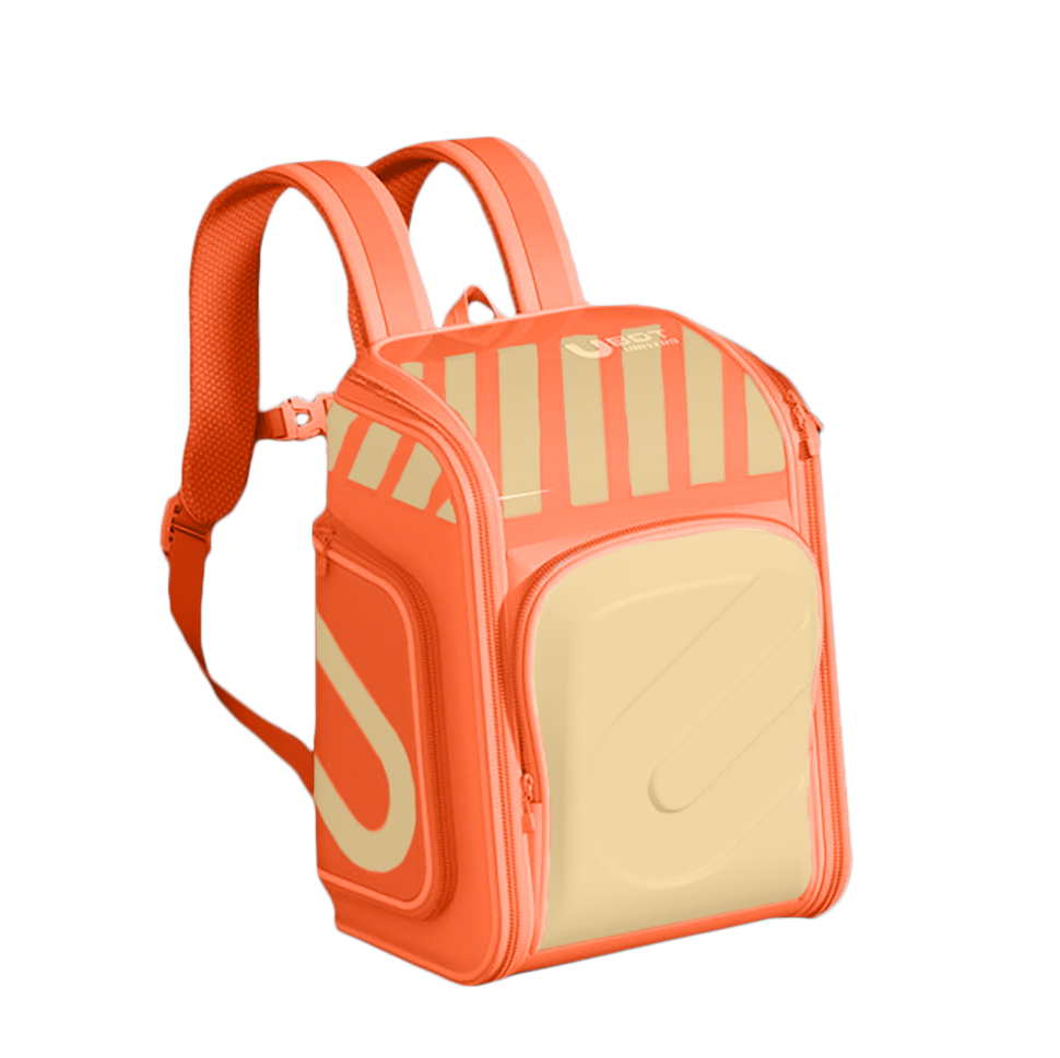 Рюкзак школьный UBOT Full-open Suspension Spine Protection Schoolbag 18L Оранжевый/бежевый 