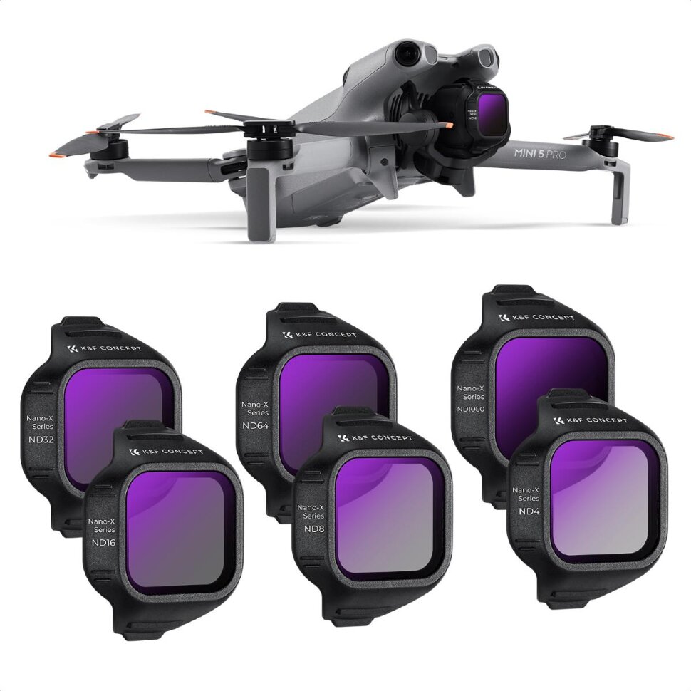 Комплект светофильтров K F Concept ND481632641000 для DJI Mini 5 Pro 6шт 3190₽