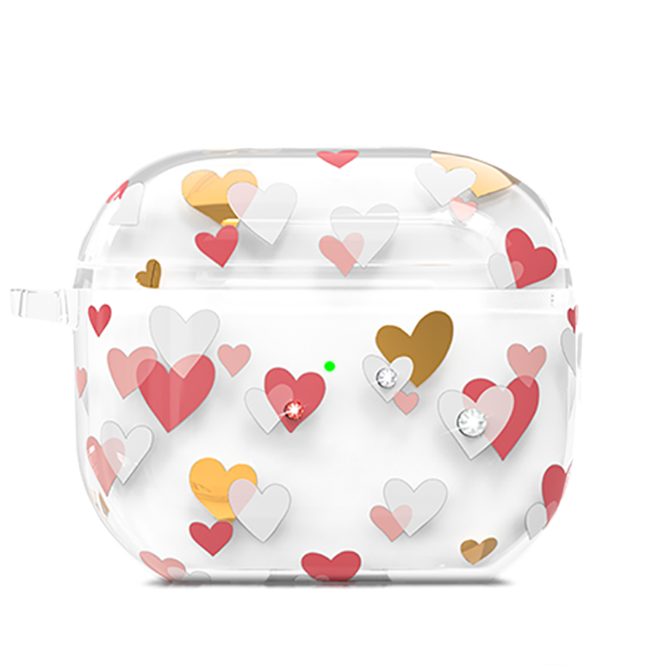 Чехол PQY Sweet для Airpods 3 Розовый/Белый 