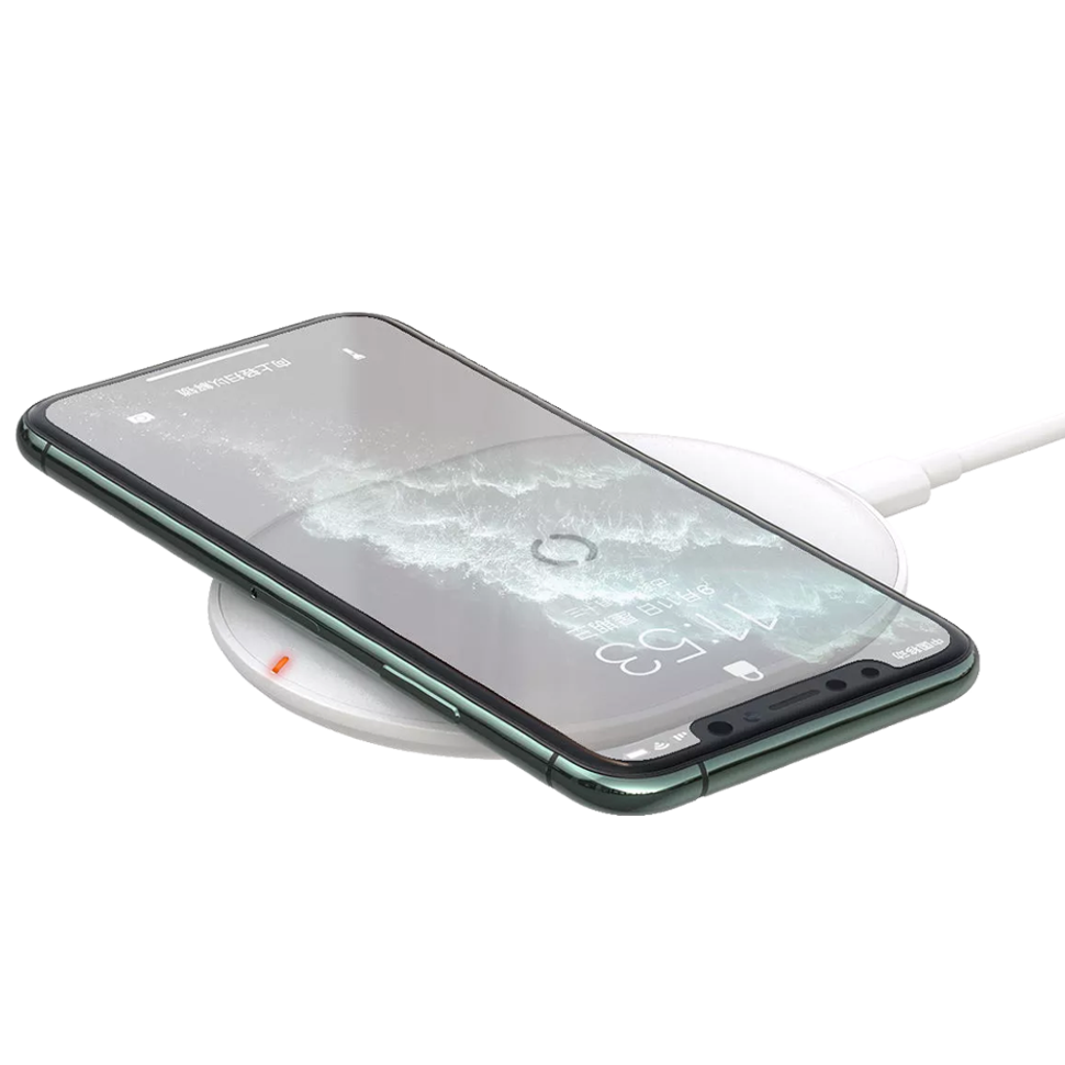 Беспроводная зарядка Baseus Cobble 15W Белая 