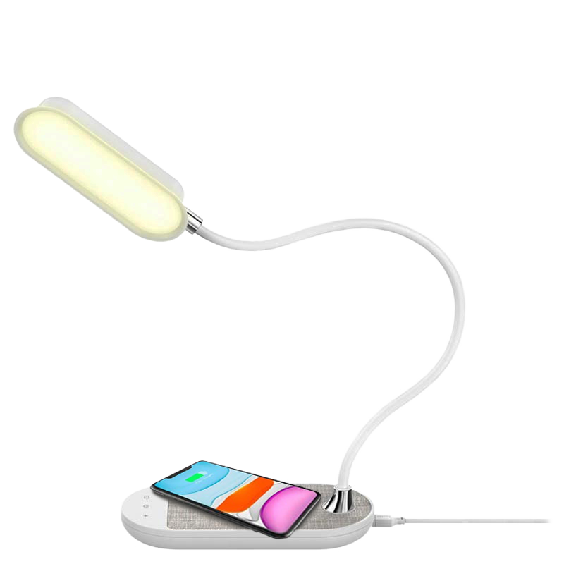 Лампа настольная Momax Q.LED Flex с беспроводной зарядкой Белая 