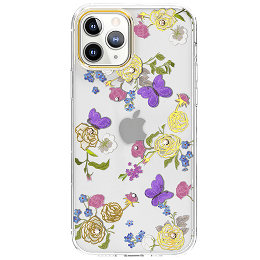 Чехол PQY Rose для iPhone 12/12 Pro Белый 
