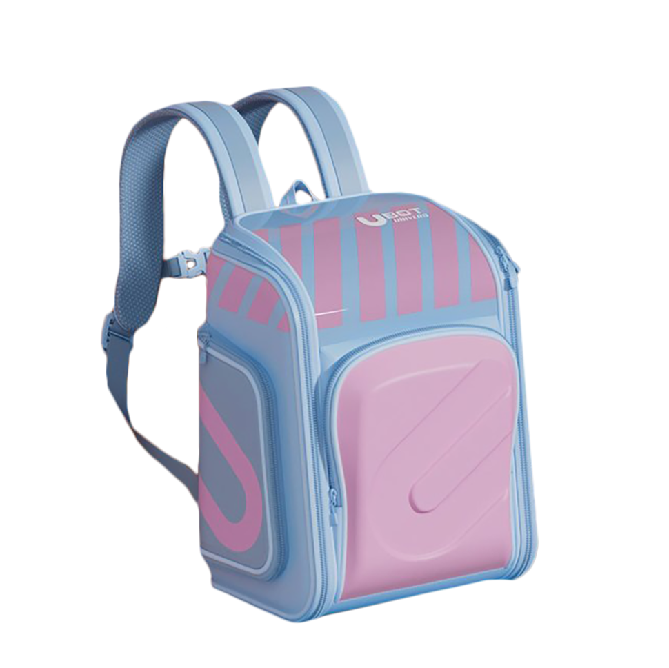 Рюкзак школьный UBOT Full-open Suspension Spine Protection Schoolbag 18L Голубой/розовый 