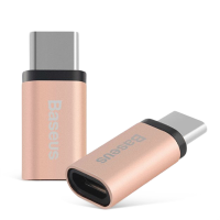 Артикул: 15803. Переходник Baseus Sharp micro USB - Type-C Розовое золото