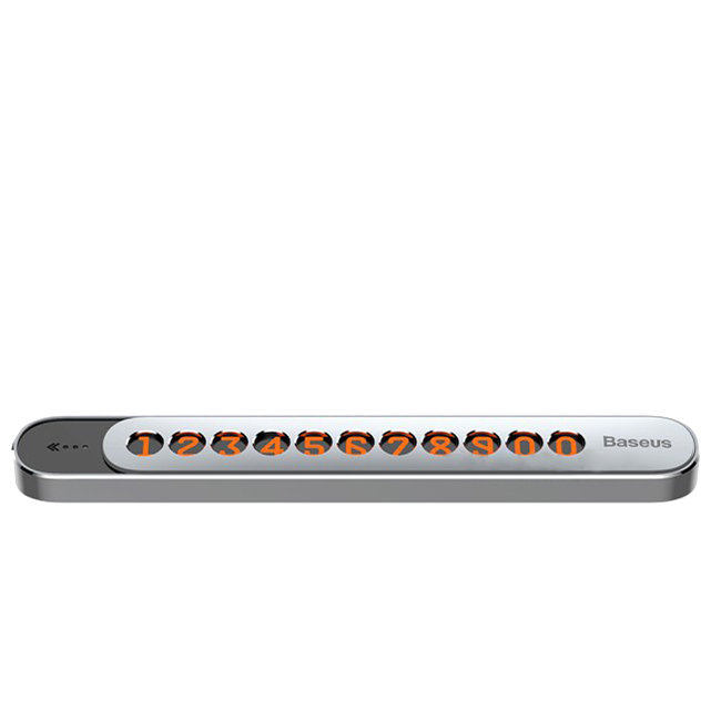 Автовизитка Baseus Sliding cover Серебро 