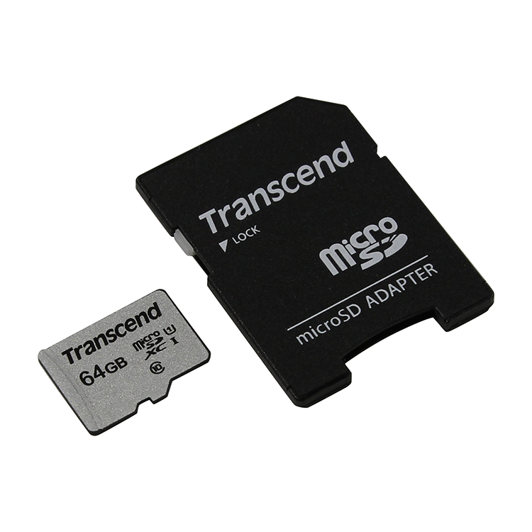 

Карта памяти Transcend microSDXC 300S 64 Гб UHS-I Class 1 (U1), Class 10 TS64GUSD300S-A