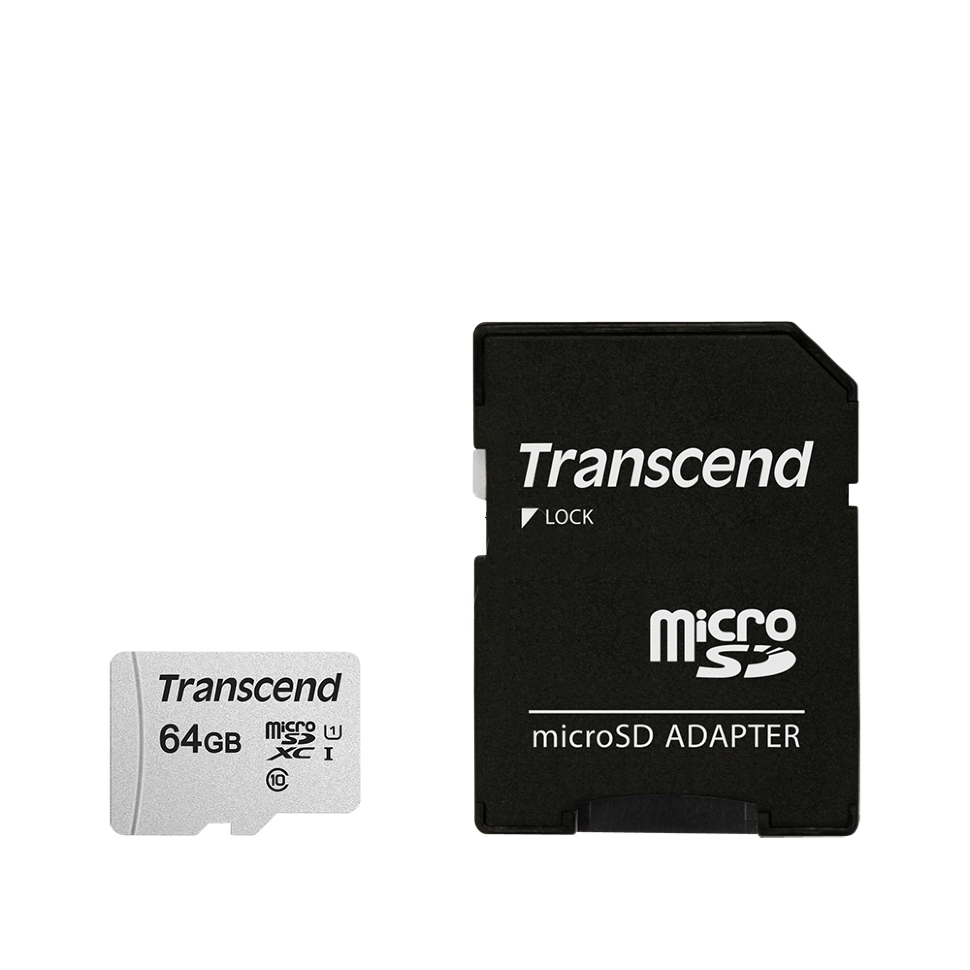 Карта памяти Transcend microSDXC 300S 64 Гб UHS-I Class 1 (U1), Class 10 
