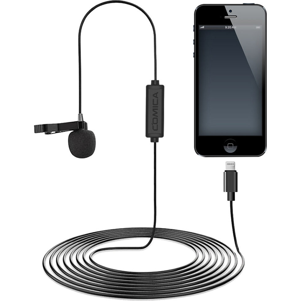 Микрофон петличный CoMica CVM-V01SPMi Lightning 45м CVM-V01SP-MI 45m