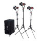 Комплект осветителей CAME-TV Boltzen Q-55W Mark II (3шт + стойки) - Изображение 158786