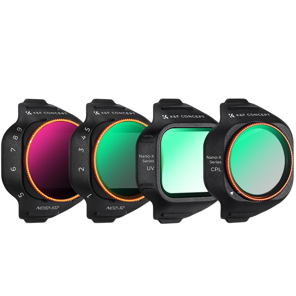 Комплект светофильтров K&amp;F Concept UV, CPL, ND2-32, ND32-512 для DJI Mini 5 Pro (4шт) 