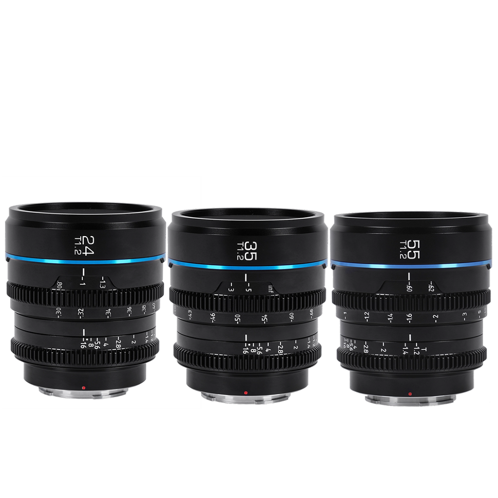 Комплект объективов Sirui Nightwalker 24/35/55mm T1.2 S35 L-mount Чёрный 