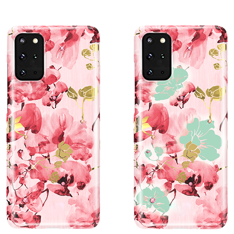Чехол PQY Spring для Galaxy S20 Plus Pink Flower 