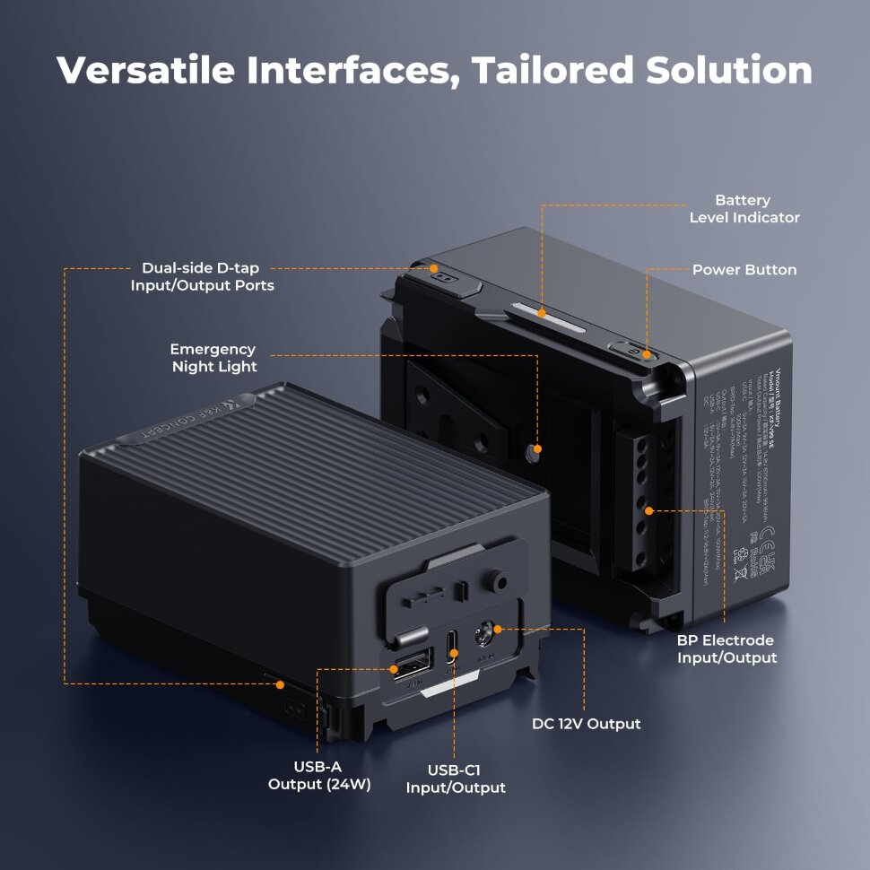 

Аккумулятор K&F Concept KF-V99 SE V-mount Чёрный KF28.0092