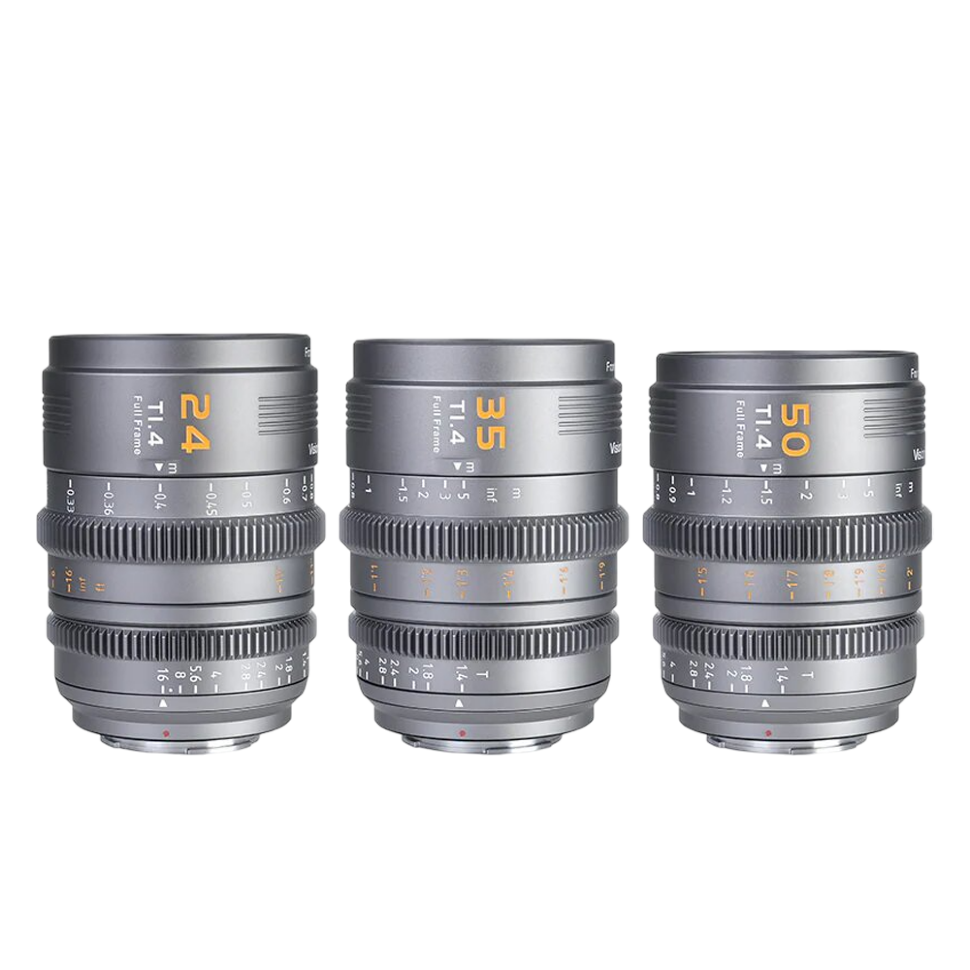 Комплект объективов Sirui Vision Prime 1 Cine 24/35/50mm Т1.4 FF Серый 
