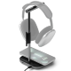 Подставка для наушников с беспроводной зарядкой Satechi 2 in 1 Headphone Stand with Wireless Charger Серая - Изображение 202651