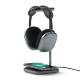 Подставка для наушников с беспроводной зарядкой Satechi 2 in 1 Headphone Stand with Wireless Charger Серая - Изображение 202655