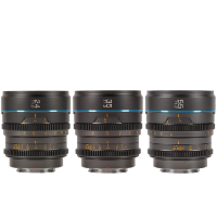 Артикул: 80007. Комплект объективов Sirui Nightwalker 24/35/55mm T1.2 S35 L-mount Серый