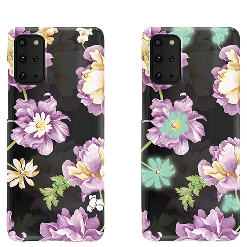 Чехол PQY Spring для Galaxy S20 Plus Purple Flower 