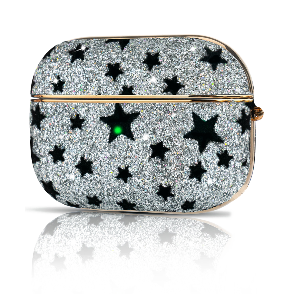 Чехол PQY Black Star для Airpods Pro Серебро 
