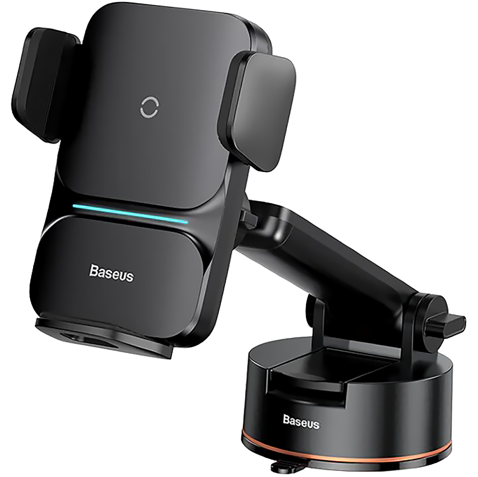 Автодержатель с беспроводной зарядкой Baseus Wisdom 15W (Suction base) Чёрный 