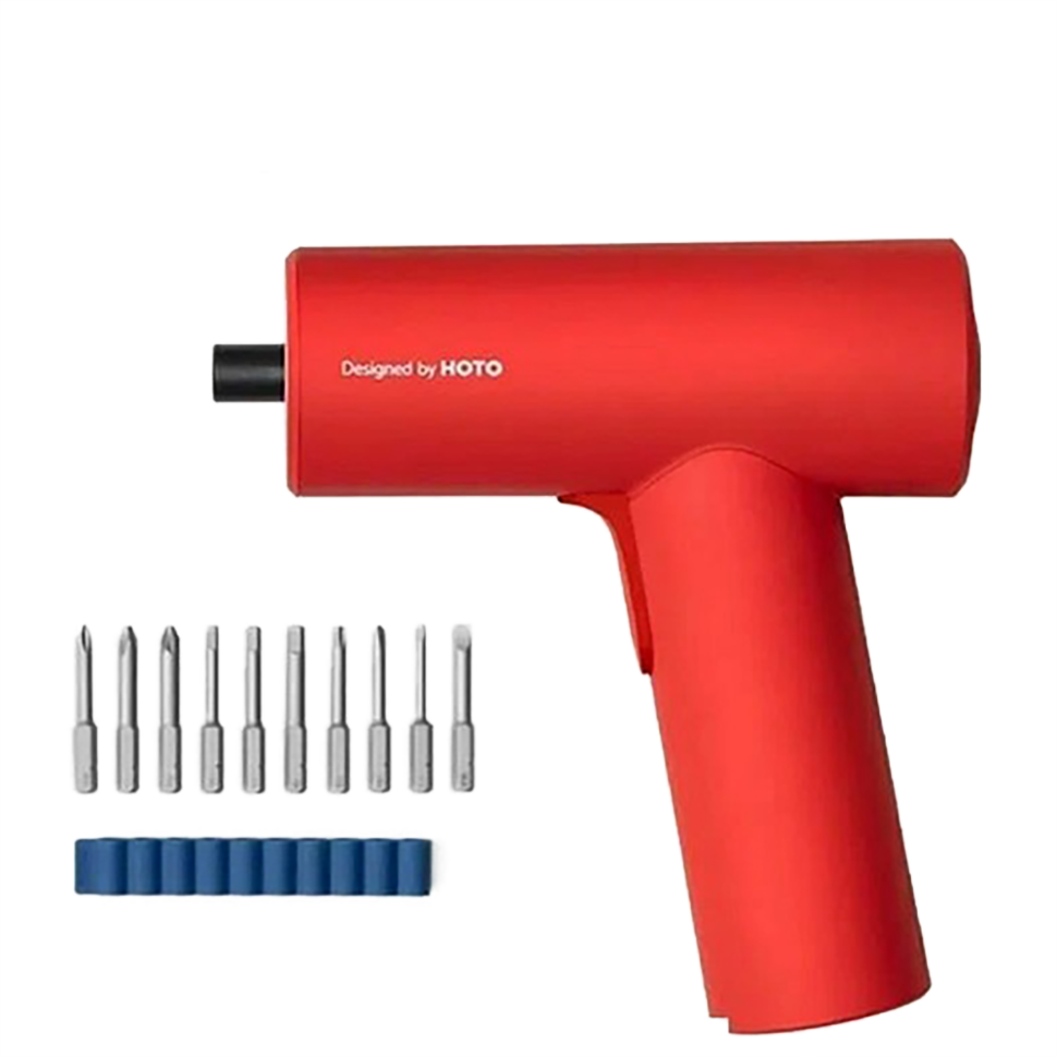 Аккумуляторная отвертка HOTO Electric Screwdriver Gun Красная 