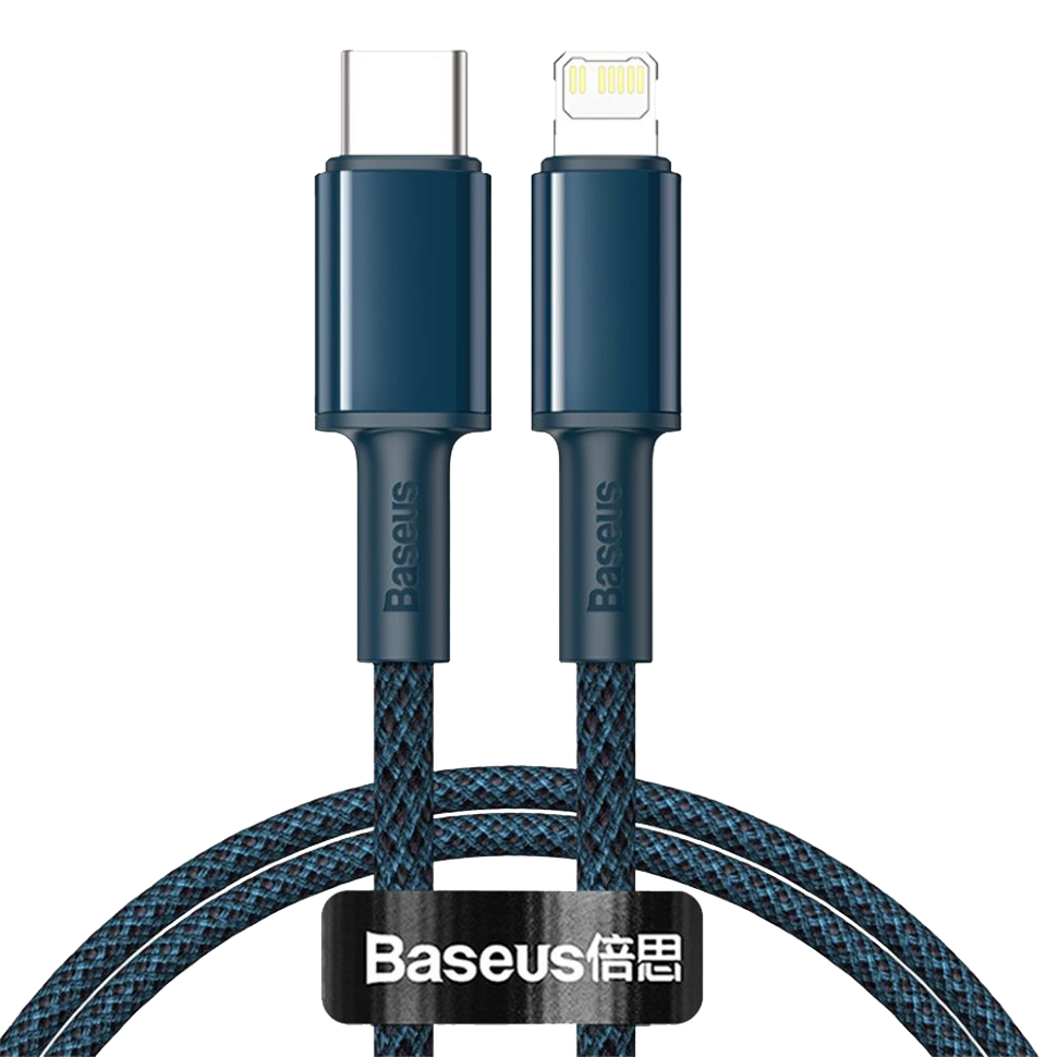 Кабель Baseus High Density Braided Type-C - Lightning PD 20W 1м Синий 