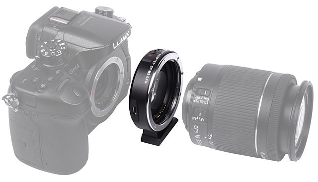Адаптер Viltrox EF-M2 II v2 для объектива Canon EF на байонет Micro 43