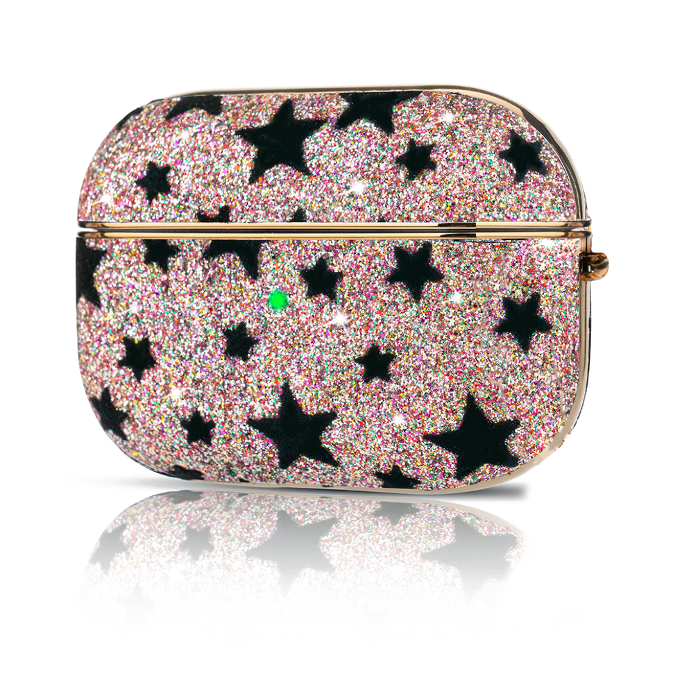 Чехол PQY Black Star для Airpods Pro Розовое золото 