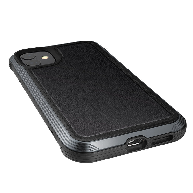 

Чехол X-Doria Defense Lux для iPhone 11 Чёрная кожа 484695