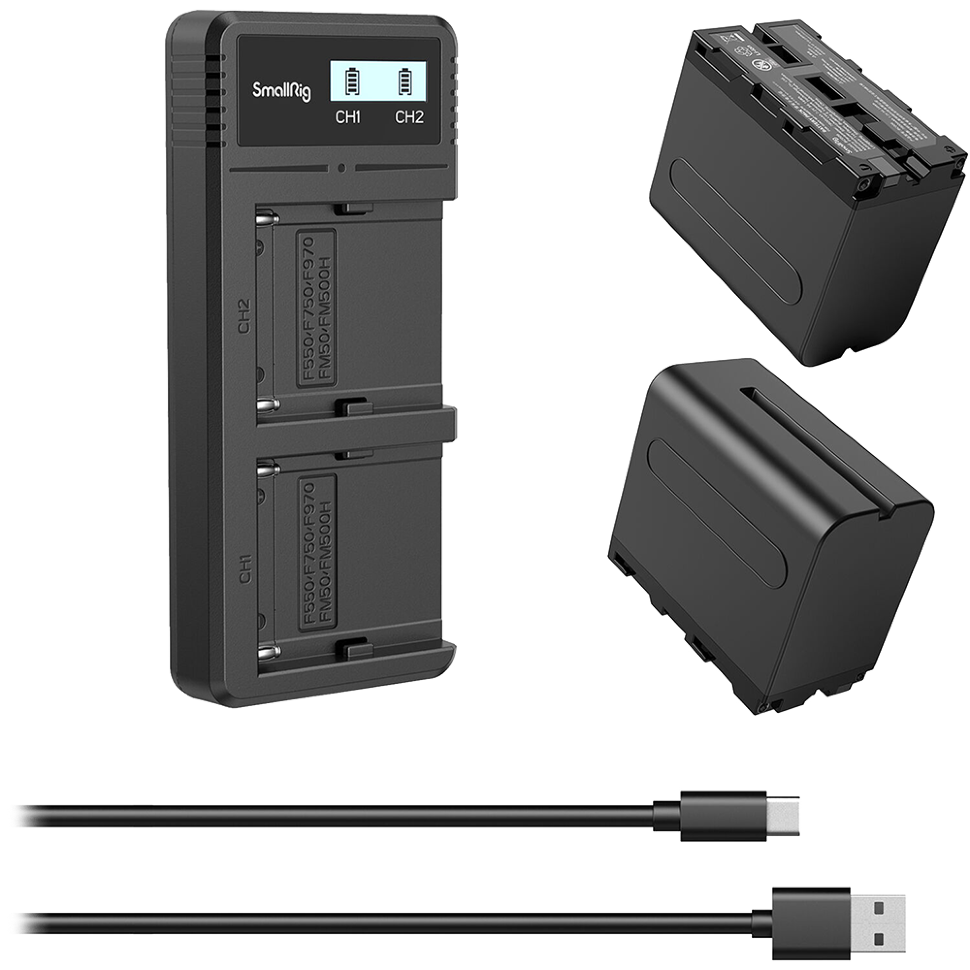 2 аккумулятора NP-F970 + зарядное устройство SmallRig 3823 