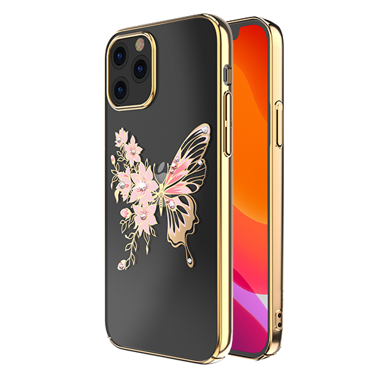 Чехол PQY Butterfly для iPhone 12/12 Pro Золотой 