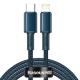 Кабель Baseus High Density Braided Type-C - Lightning PD 20W 2м Синий - Изображение 147907