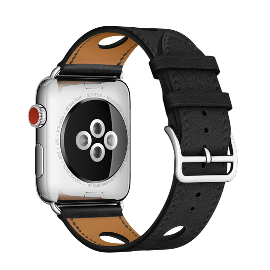 Ремешок кожаный HM Style Rallye для Apple Watch 38/40 мм Черный 