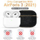 Чехол PQY Crystal Fabric для Apple Airpods 3 Чёрный - Изображение 200265