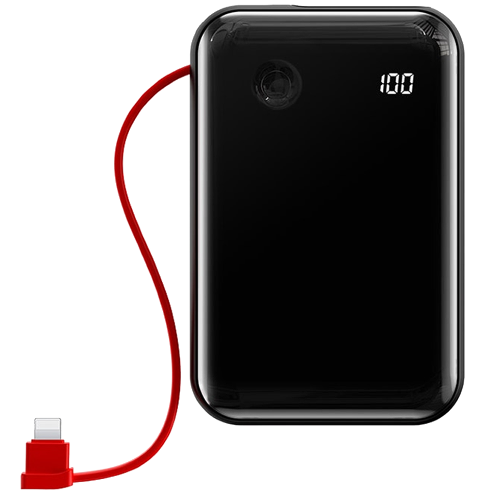 Внешний аккумулятор Baseus Mini S 3A 10000мАч (Lightning кабель) Чёрный 