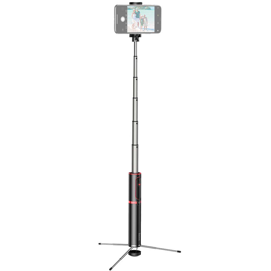 Монопод Baseus Fully Folding Selfie Stick Чёрный с красным 